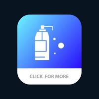 Cleaning Detergent Product Mobile App Button Android and IOS Glyph Version vector