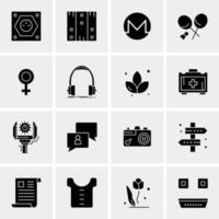 16 iconos de negocios universales vector ilustración de icono creativo para usar en proyectos relacionados con la web y dispositivos móviles