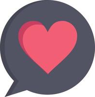 chat amor corazón color plano icono vector icono banner plantilla