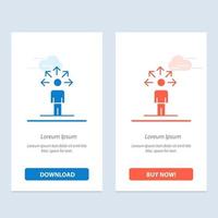 Communication Abilities Connection Human  Blue and Red Download and Buy Now web Widget Card Template vector