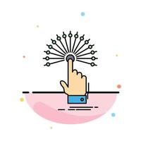 reach Touch destination digital analytic Flat Color Icon Vector