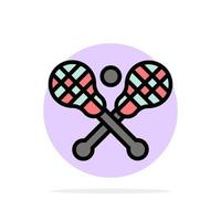 Crosse Lacrosse Stick Sticks Abstract Circle Background Flat color Icon vector