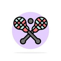 Crosse Lacrosse Stick Sticks Abstract Circle Background Flat color Icon vector