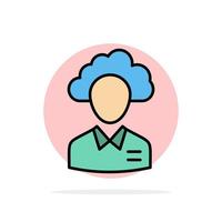 Outsource Cloud Human Management Manager People Resource Abstract Circle Background Flat color Icon vector