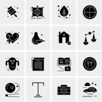 16 iconos de negocios universales vector ilustración de icono creativo para usar en proyectos relacionados con la web y dispositivos móviles