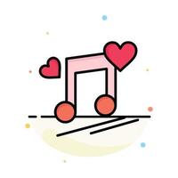 Music Node Node Lyrics Love Song Abstract Flat Color Icon Template vector