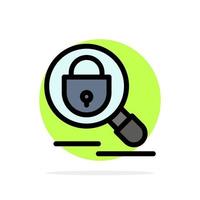 Search Research Lock Internet Abstract Circle Background Flat color Icon vector