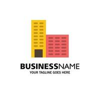 Architecture Building Construction Business Logo Template Flat Color vector