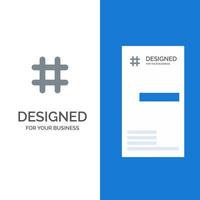 Follow Hash tag Tweet Twitter Grey Logo Design and Business Card Template vector