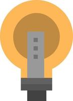 Bulb Bright Business Idea Light Light bulb Power  Flat Color Icon Vector icon banner Template
