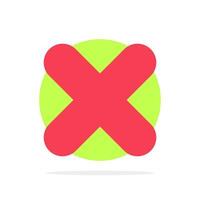 Delete Cancel Close Cross Abstract Circle Background Flat color Icon vector