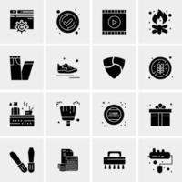 16 iconos de negocios universales vector ilustración de icono creativo para usar en proyectos relacionados con la web y dispositivos móviles