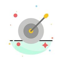 Target Aim Arrow Abstract Flat Color Icon Template vector