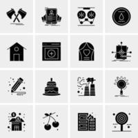 16 iconos de negocios universales vector ilustración de icono creativo para usar en proyectos relacionados con la web y dispositivos móviles