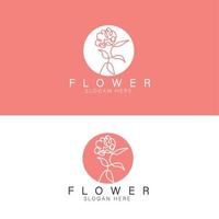 Abstract Rose Flower Logo Design vector