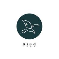 Bird line art concept illustration vector