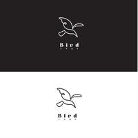 Bird line art concept illustration vector