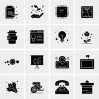 16 iconos de negocios universales vector ilustración de icono creativo para usar en proyectos relacionados con la web y dispositivos móviles