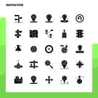 25 Navigation Icon set Solid Glyph Icon Vector Illustration Template For Web and Mobile Ideas for business company