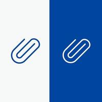 Attachment Attach Clip Add Line and Glyph Solid icon Blue banner Line and Glyph Solid icon Blue banner vector