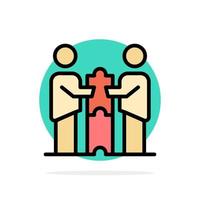 Partners Collaboration Business Cooperation Partners Partnership Abstract Circle Background Flat color Icon vector