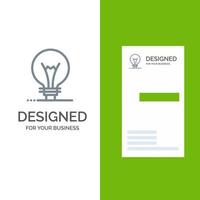 Idea Innovation Invention Light bulb Grey Logo Design and Business Card Template vector