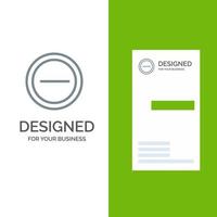 Interface Minus User Grey Logo Design and Business Card Template vector