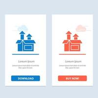 Management Method Performance Product  Blue and Red Download and Buy Now web Widget Card Template vector