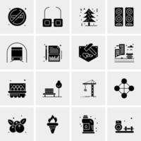 16 iconos de negocios universales vector ilustración de icono creativo para usar en proyectos relacionados con la web y dispositivos móviles