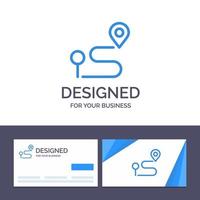 Creative Business Card and Logo template Location Map Navigation Pin Vector Illustration