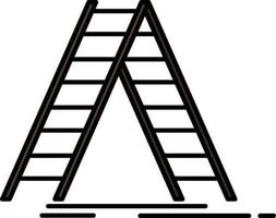 Ladder Building Construction Repair  Flat Color Icon Vector icon banner Template