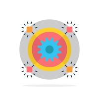 Marketing Business Idea Pertinent Gear Abstract Circle Background Flat color Icon vector