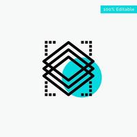 Layers Object Layer Server turquoise highlight circle point Vector icon