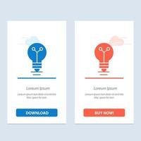 Bulb Lab Light Biochemistry  Blue and Red Download and Buy Now web Widget Card Template vector