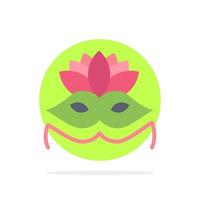 Carnival Mask Costume Mask Eye Mask Abstract Circle Background Flat color Icon vector