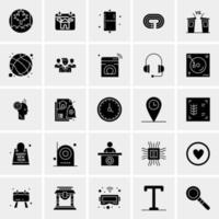 25 iconos de negocios universales vector ilustración de icono creativo para usar en proyectos relacionados con la web y dispositivos móviles