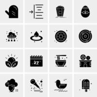 16 iconos de negocios universales vector ilustración de icono creativo para usar en proyectos relacionados con la web y dispositivos móviles