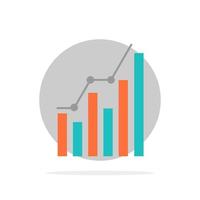 Graph Analytics Business Diagram Marketing Statistics Trends Abstract Circle Background Flat color Icon vector