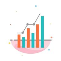 Graph Analytics Business Diagram Marketing Statistics Trends Abstract Flat Color Icon Template vector