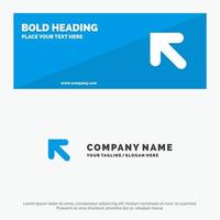 Arrow Up Left SOlid Icon Website Banner and Business Logo Template vector