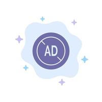 Ad Blocker Ad Blocker Digital Blue Icon on Abstract Cloud Background vector