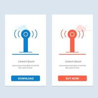 Service Signal Wifi  Blue and Red Download and Buy Now web Widget Card Template vector