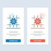 Setting Gear Computing Line  Blue and Red Download and Buy Now web Widget Card Template vector