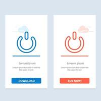 Button Off On Power  Blue and Red Download and Buy Now web Widget Card Template vector