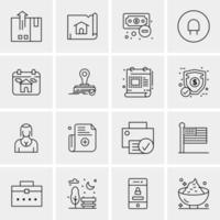 16 Universal Business Icons Vector Creative Icon Illustration to use in web and Mobile Related project