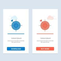 Focus Board Dart Arrow Target  Blue and Red Download and Buy Now web Widget Card Template vector