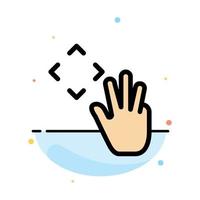 Hand Hand Cursor Up Croup Abstract Flat Color Icon Template vector