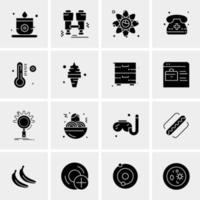 16 iconos de negocios universales vector ilustración de icono creativo para usar en proyectos relacionados con la web y dispositivos móviles