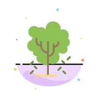 Tree Apple Apple Tree Nature Spring Abstract Flat Color Icon Template vector