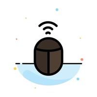 Mouse Wifi Computer Abstract Flat Color Icon Template vector
